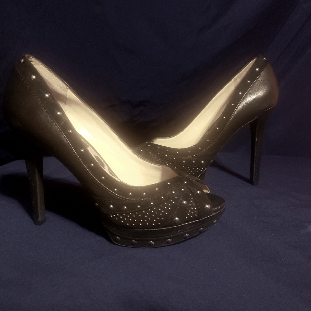 Gianni Bini black stud heels